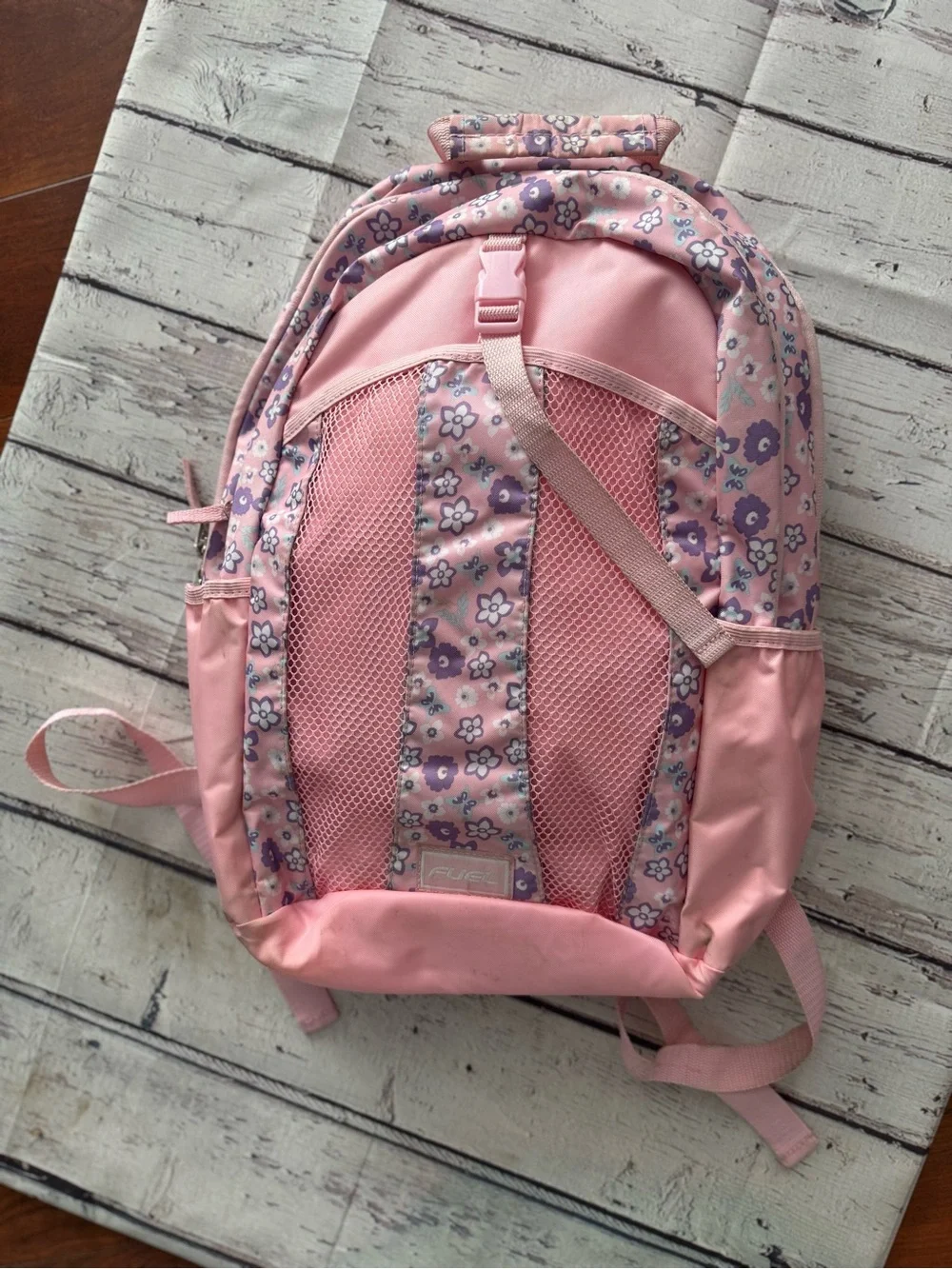 Pink Floral Kids Backpack and Matching Lunch Bag Set